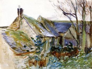 John Singer Sargent : Cottage at Fairford, Gloucestershire